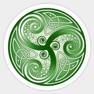 April Triskelion Green Sticker